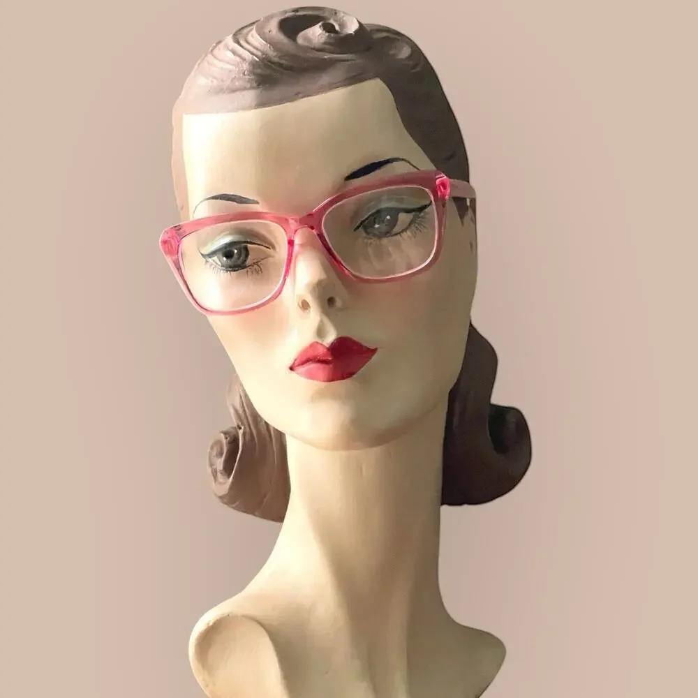 Betsey Johnson +2.00 Pink Reading Glasses Readers Rounded Square - Picture 5 of 9